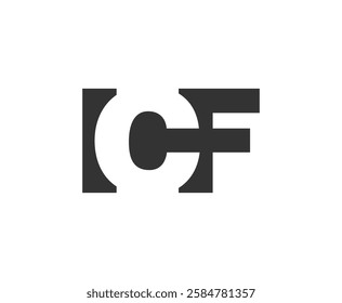 ICF logo design. Initial letter I C F bold font style for tech startups, consulting, corporate branding. Creative company name, headlines typography identity, trendy logotype. Vector illustration.