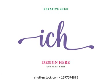 ICH lettering logo is simple, easy to understand and authoritative