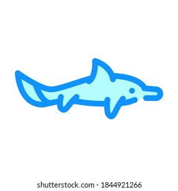 ichthyosaurus dinosaur color icon vector. ichthyosaurus dinosaur sign. isolated symbol illustration