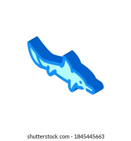 ichthyosaurus dinosaur isometric icon vector. ichthyosaurus dinosaur sign. isolated symbol illustration