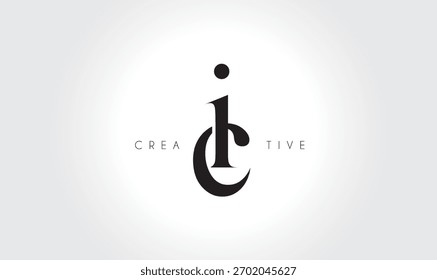 ICic Elegant Serif Monogram Logo – Luxury Lowercase Typographic Lettermark for Modern Branding
