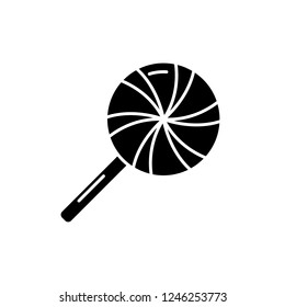 Icicle black icon, vector sign on isolated background. Icicle concept symbol, illustration 