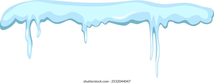 Eiskappen Cartoon Schneeelement. Kalteis
