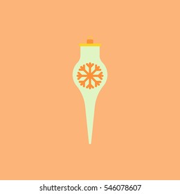 icicle christmas toy Vector illustration Christmas decorations with snowflake