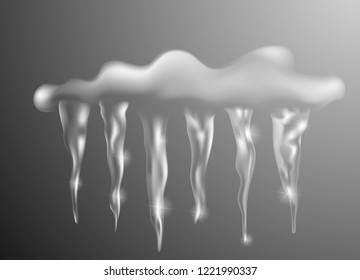 Icicle ice stalactite