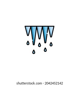 Icicle Icon Isolated On White Background