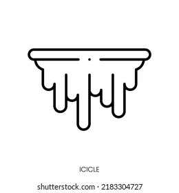 icicle icon. Linear style sign isolated on white background. Vector illustration
