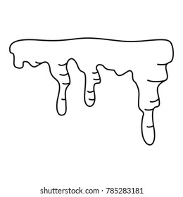 Icicle icon. Outline illustration of icicle vector icon for web