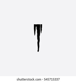 Icicle icon silhouette vector illustration