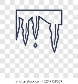 Icicle icon. Trendy Icicle logo concept on transparent background from Weather collection
