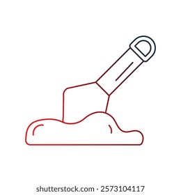 Icicle icon with white background vector stock illustration