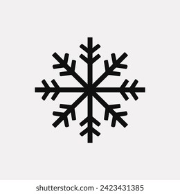 Icicle illusion snowflake icon - Simple Vector Illustration