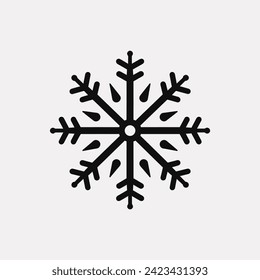 Icicle illusion snowflake icon - Simple Vector Illustration