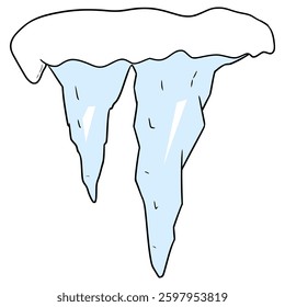 icicle illustration hand drawn isolated vector