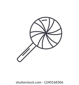 Icicle line icon concept. Icicle vector linear illustration, symbol, sign