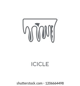 Icicle linear icon. Icicle concept stroke symbol design. Thin graphic elements vector illustration, outline pattern on a white background, eps 10.