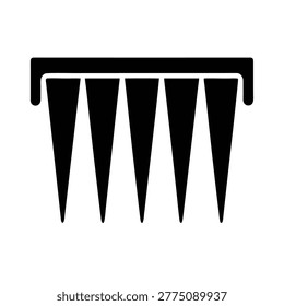 Icicle silhouette vector art Illustration