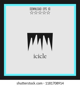 icicle sketch vector icon