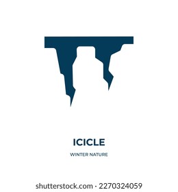icicle vector icon. icicle, ice, frost filled icons from flat winter nature concept. Isolated black glyph icon, vector illustration symbol element for web design and mobile apps