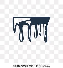 Icicle vector icon isolated on transparent background, Icicle transparency concept can be used web and mobile