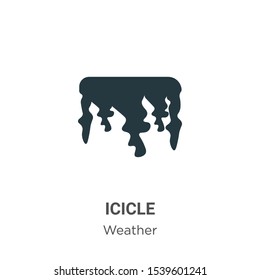 Icicle vector icon on white background. Flat vector icicle icon symbol sign from modern weather collection for mobile concept and web apps design.
