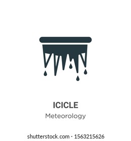 Icicle vector icon on white background. Flat vector icicle icon symbol sign from modern meteorology collection for mobile concept and web apps design.
