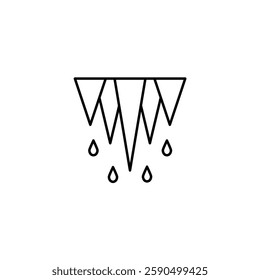 Icicle vector line icon icons design