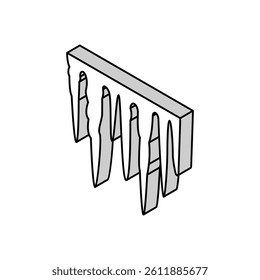 icicle winter isometric icon vector. icicle winter sign. isolated symbol illustration