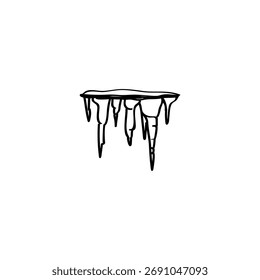 Icicles Ilustración vectorial dibujada a mano