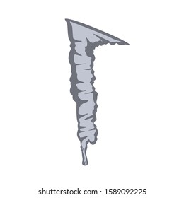 Icicles hanging on a white background