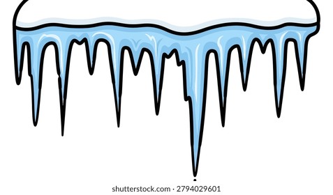 Icicles hanging from a roof edge