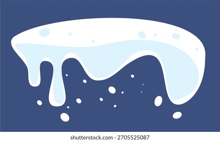 Eiszapfen Eiskappe. Snowcap Cartoon. Winter Eis Rand Dekoration Vector. Kann für Feiertagsaktionen und saisonale Banner verwendet werden