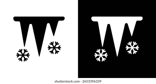 Icicles Symbol schwarze Silhouette für Web, und mobile App