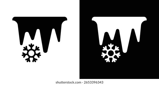 Icicles icon black silhouette for web, and mobile app