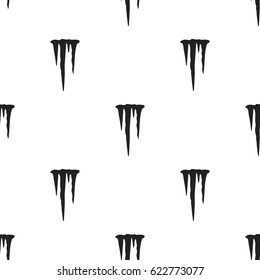 Icicles icon in black style isolated on white background. Weather pattern stock vector illustration.