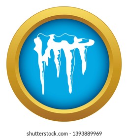 Icicles icon blue vector isolated on white background for any design