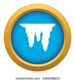 Icicles icon blue vector isolated on white background for any design
