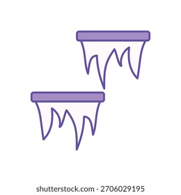 Icono de los carámbanos limpio y moderno Ilustración vectorial