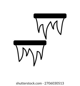 Icono de los carámbanos limpio y moderno Ilustración vectorial