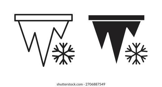 Icicles icon collection. modern simple icons for web