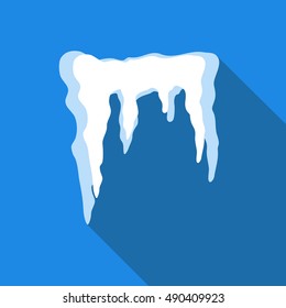 Icicles icon in flat style isolated with long shadow vector illustration