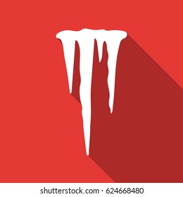Icicles icon in flate style isolated on white background. Weather symbol stock vector illustration.