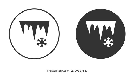 Icono de carámbanos en estilo glifo para el Diseño web. Iconos de UI UX