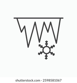 Icicles icon isolated on white background