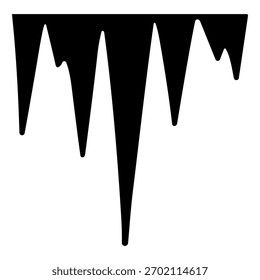 Icono de carámbanos o logotipo aislado símbolo de Ilustración vectorial - iconos de vector de estilo negro de alta calidad