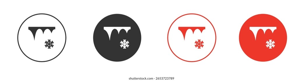 Icicles ícone para logotipo, símbolo de sinal de vetor para design