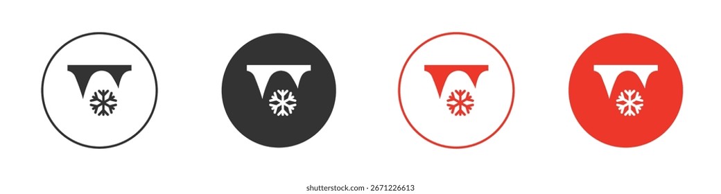 Icicles icon for logo, vector sign symbol for design