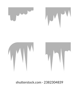 icono de icicles en un fondo blanco, ilustración vectorial