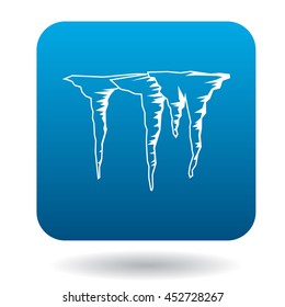 Icicles icon in simple style on a white background