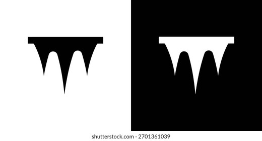 Icicles icon. Vector illustration. Flat design.